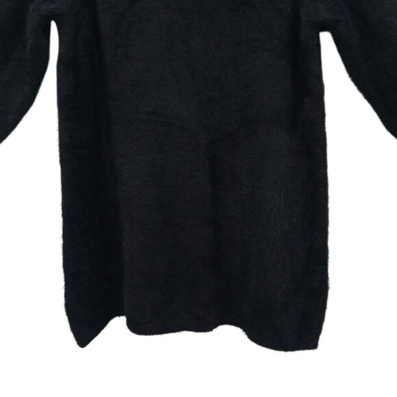 Loft Sweater Fuzzy Womens L Pullover Ribbed Wide Mock Neck Essential Tunic NEW - Picture 9 of 16